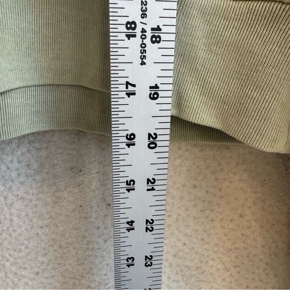 Women’s J. Crew Heritage Fleece Cropped Hoodie Size XL Green - Picture 5 of 6